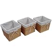 Milk Crates with Liners Set of 3 - Honey (Large)