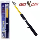 Sporting Goods : EAGLE CLAW TELESCOPING FISHING ROD PK555SC