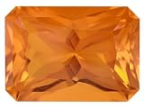 APX 5.50CT 12X10MM EMERALD CUT MANDARIN GARNET SIMULANT
