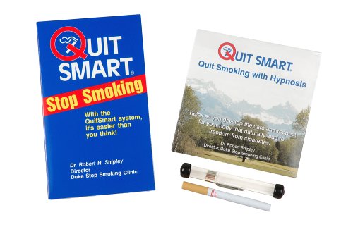 Stop Smoking Kit: Quit Smart Stop Smoking Guide, Hypnosis Quit Smoking Audio CD, and Cigarette Substitute