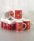 Poppy Floral Mugs - Set of 4 by BIA Cordon Bleu