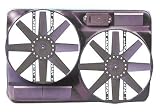 Flex-a-lite 295 Black 13.5 Electric Dual Puller Engine Cooling Fan with Variable Speed Control
