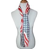 American Flag Long Satin Scarves