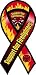 Support Firefighters Flame 2-in-1 Ribbon Magnet