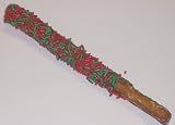 Scott's Cakes Milk Chocolate Covered Pretzel Rod with Christmas Jimmies