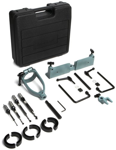 Delta 17-924 Mortising Attachment with 1/4 Inch, 5/16 Inch, 3/8 Inch, and 1/2 Inch Chisel and Bit Sets