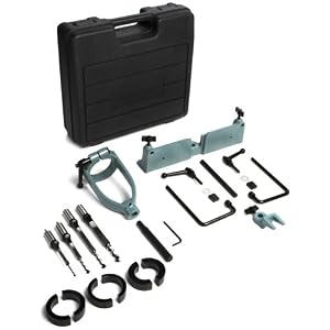 DELTA 17-924 Mortising Attachment with 1 4 Inch, 5 16 Inch, 3 8 Inch, and 1 2 Inch Chisel... by 