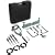 Delta 17-924 Mortising Attachment with 1/4 Inch, 5/16 Inch, 3/8 Inch, and 1/2 Inch Chisel and Bit Sets