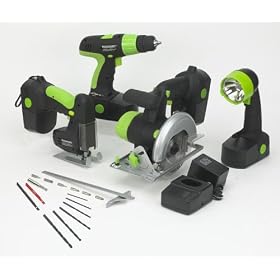 Kawasaki 840055 Black 19.2-Volt 4-Tool Cordless Combo Kit by Kawasaki