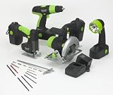 Tools : Kawasaki 840055 Black 19.2-Volt 4-Tool Cordless Combo Kit