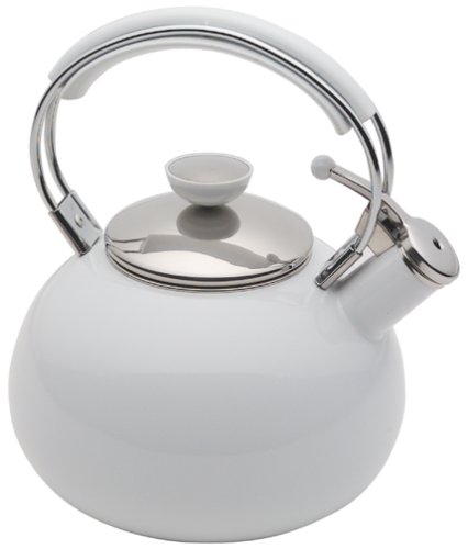 "Copco Odyssey Enameled Whistling Teakettle, White" "Copco Odyssey Enameled Whistling Teakettle, White"