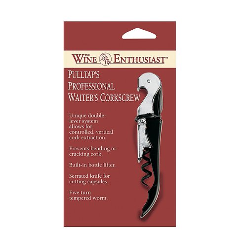 Childrens Toyshop  Kitchen & Housewares : Wine Enthusiast Pulltaps Professional Waiters Corkscrew- Black