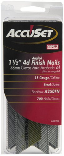 Senco A301500 15-Gauge by 1-1/2 Inch Electro Galvanized Finish Nails