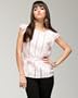 Silk & Mesh Pleated Top - BLUSH BABY (L)