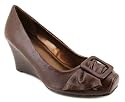 Pleated Buckle Wedge 5.5 BROWN