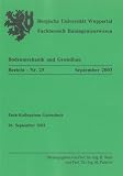 Fach-Kolloquium Geotechnik 26. September 2003