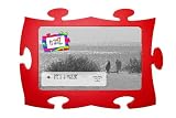 Red Puzzle-piece-shaped Wall Frames, Large, 11.75 X 7 Inch