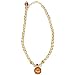 Glass Yellow Rose Pendant On Hemp Necklace