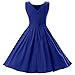 Vianla Women's 1950s Dress Vintage Capshoulder Party Swing Dresses