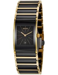 Rado Womens R20788162 Integral Black Dial Ceramic Bracelet Watch