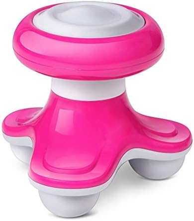 Portable Mini Body Massager Battery Operated/USB Powered Lightweight Handheld Vibrating Massager Relax Back Head Scalp Neck Full Body Pain Relief Travel Safty Compact Creative Massagers Rosered