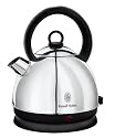 Russell Hobbs 14943 1.6 L Dome Kettle in Polished Stainless Steel and Black with Concealed 3 kW Element