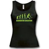 BADMINTON EVOLUTION - Damen Tank Top Shirt Schwarz / Grün Gr. L