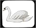 Decorated Mouse Pad with royal, regal, domesticated, waterbird, vertebrate, svan, swan, animal, avian, waterfowl, bird Image