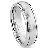 Cobalt XF Chrome 6MM Newport Dome Wedding Band Ring