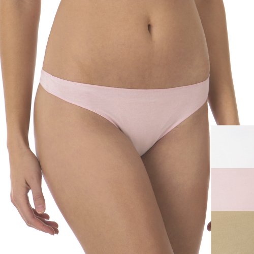 Gilligan & O'Malley® Womens 3 Pk Modal Thong Underwear - White, Angel Pink, Beige Gilligan & O'Malley® Womens 3 Pk Modal Thong Underwear - White, Angel Pink, Beige