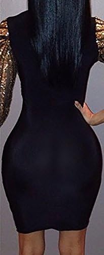 FsJoy Women's Sexy Crew Neck Knee Length Career Slim Fit Bandage Dress