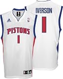 Allen Iverson White Adidas NBA Replica Detroit Pistons Jersey - XX-Large