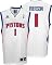 Allen Iverson Jersey: adidas White Replica #1 Detroit Pistons Jersey