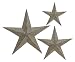 Deluxe Handcrafted Rustic Metal Wall Decor Stars (Set of 3)