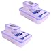 Set of 2 lock & fit Lunch Box / tiffin box for kids - 600 ml - Transparent RS.299.00