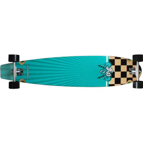 Flying Wheels Longboard Checkered, Turquise, 46\'\' Preisvergleich