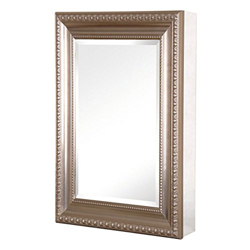 Pegasus SP4594 Deco 26 Inch High by 15 Inch Wide Framed Medicine Brushed Nickel