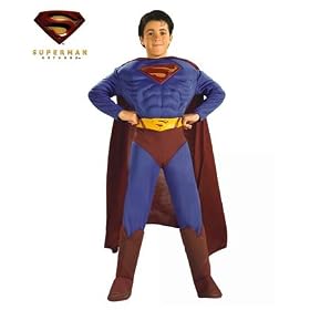 Deluxe Flesh Chest Superman Costume: Boy's Size 12-14
