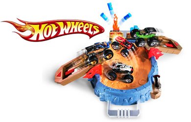 Childrens Toyshop  Toys : Hot Wheels Monster Jam Crash&Smash Stadium