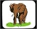 Mouse Pad with africa, trunk, walking, elephant, grass
