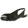 daniblack Women's Darling Patent Slingback Flat,Black,6 M