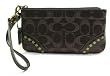 AUTHENTIC COACH BROWN METALLIC SIGNATURE STUD WRISTLET 41939