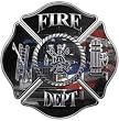Firefighter Fire Rescue Firefighter Decal Engine 8 American Flag 4" Reflective