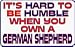 It's hard to be humble when you own a German Shepherd Decals / Stickers * Pack of 10