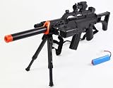 Fully Electric G36 Style Assault Rifle FPS-230 With Bipod, Silencer, Mock Sight, Flashlight, Laser Airsoft Gun Airsoft Rifle