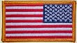 Full Color Reverse American Flag Patch - Military Standard WITHOUT HOOK