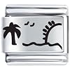 Low price Sun Ocean Palm Tree Gift Italian Charm Bracelet