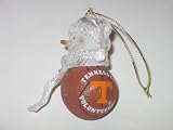 TENNESSEE VOLUNTEERS 2.75 Snowman with Scarf Slam Dunk Basketball CHRISTMAS ORNAMENT