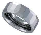 : Tungsten Carbide 5/16' ( 8 mm ) Faceted Comfort Fit Domed Band