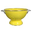 Enamel/ Stainless Steel Colander - Lemon (5-qt.)